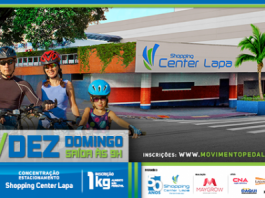 Passeio ciclístico pelas ruas da Lapa no dia 9 de dezembro