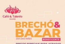 Bazar e Brechó do Café e Talento vai até sexta, 8 de maio!